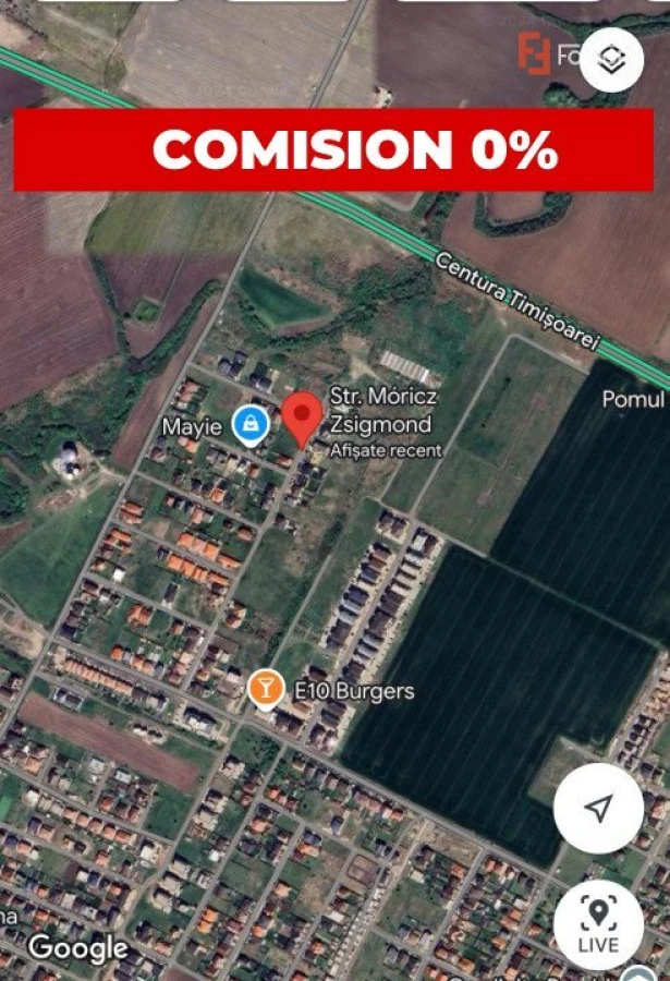 Teren intravilan servicii , 729 mp, front stradal 18 ml, Dumbravita - 1