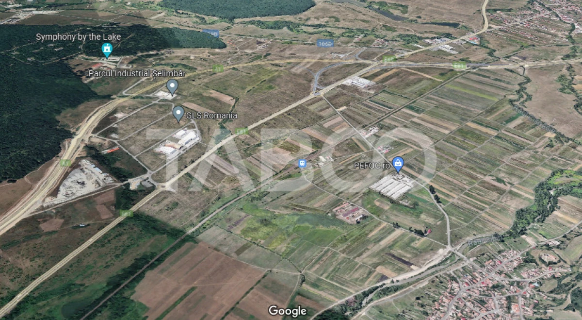 Teren intravilan un hectar de vanzare in parcul Industrial Selimbar - 2