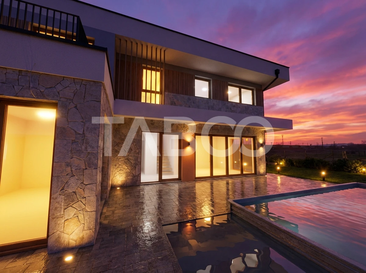 Vila moderna premium de vanzare 5 camere curte si piscina Sannicoara - 3