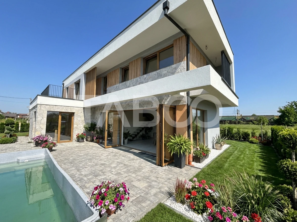 Vila moderna premium de vanzare 5 camere curte si piscina Sannicoara - 2