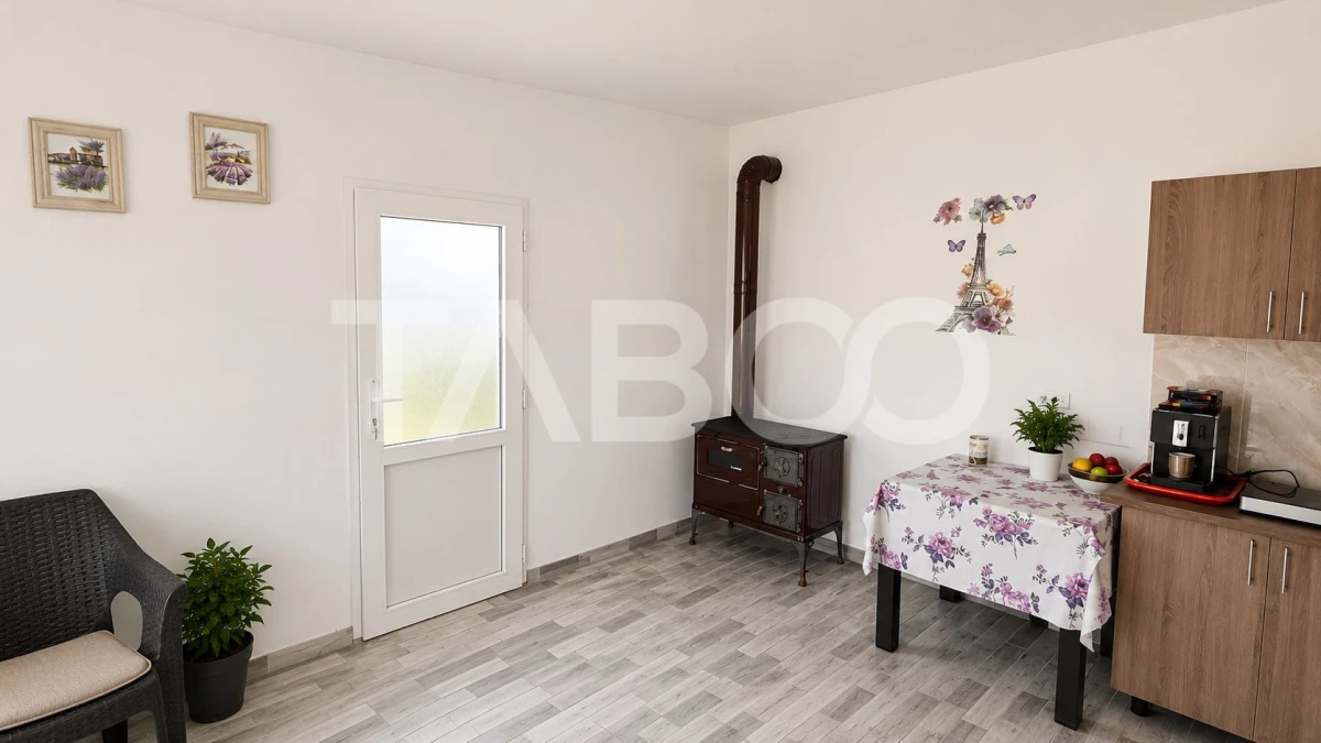 Teren de vanzare 500 mp + cabana la cheie cu utilitati Sura Mare - 3