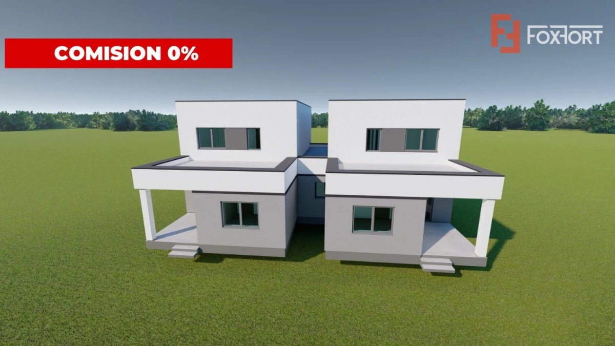 Duplex cu 4 camere de vanzare si teren de 335 mp - zona Sacalaz - 1