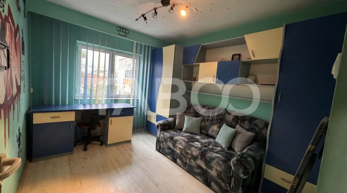 Apartament spatios cu 4 camere mobilat utilat 80mpu Turnisor Sibiu - 5