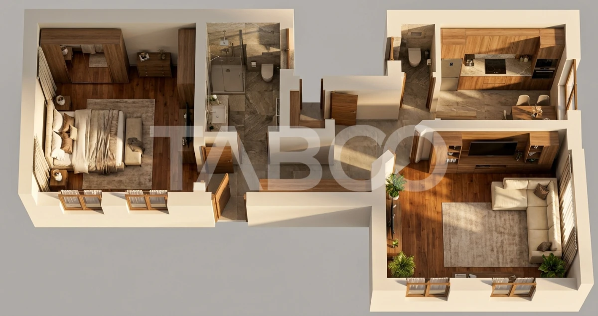 Apartament de vanzare 75mp 2 camere 2 bai Bulevardul Victoriei Sibiu - 1
