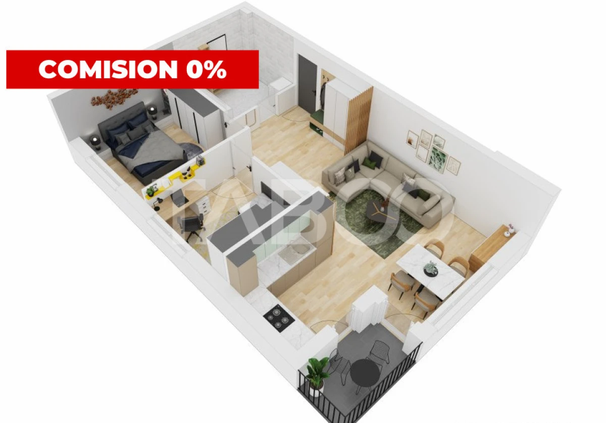 FARA COMISION - Apartament 3 camere 66 mpu balcon Doamna Stanca Sibiu - 2