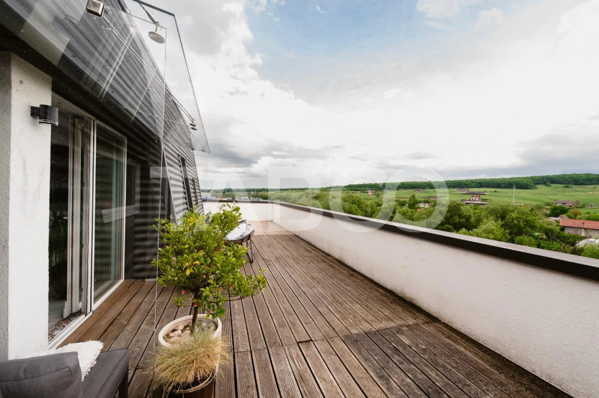 Penthouse 90 mp utili 3 camere 118 mp terasa 2 locuri parcare Cisnadie - 1