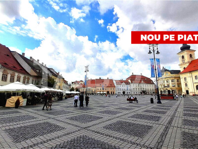 Spatiu comercial de vanzare 95 mpu cu vitrina de 6 m Piata Mare Sibiu