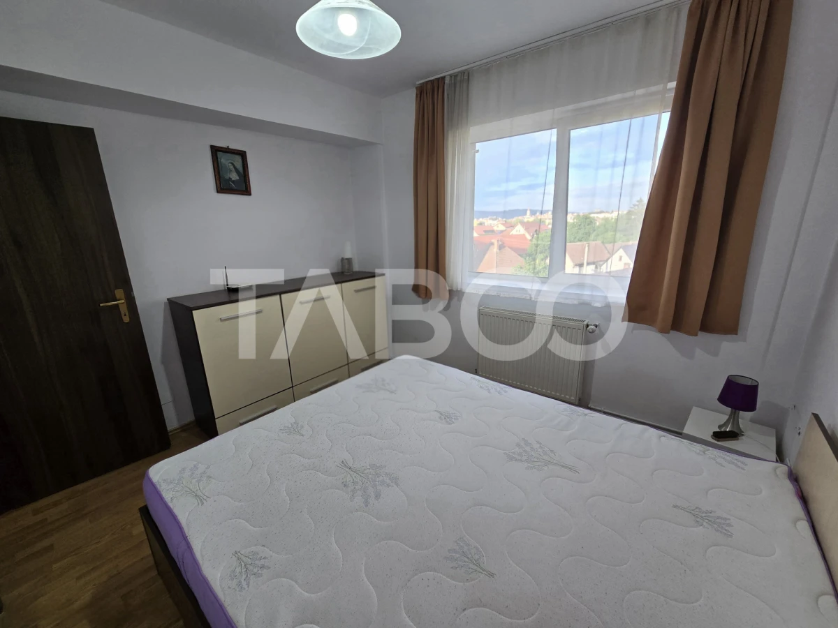 Apartament decomandat 2 camere mobilat etaj 3 cu lift Turnisor Sibiu - 4