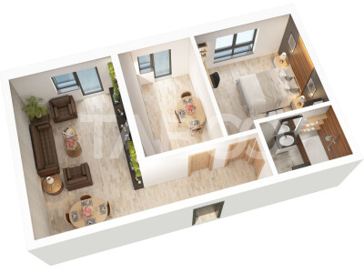 De vanzare - Apartament 2 camere si bucatarie separata Doamna Stanca