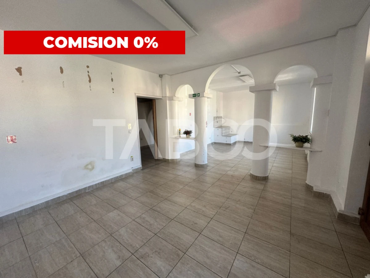 COMISION 0 - Spatiu comercial cu 3 camere 73 mpu Calea Dumbravii Sibiu - 1