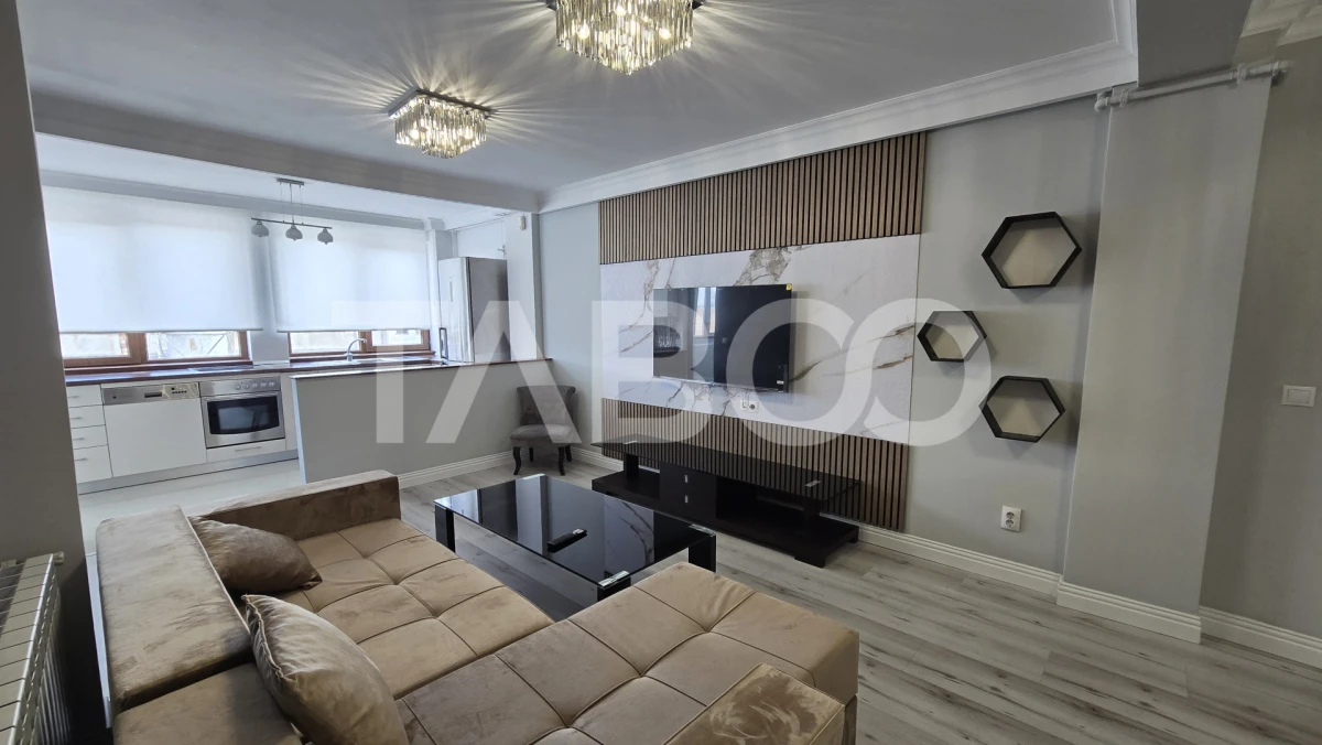 Apartament de inchiriat 50mp 2 camere decomandate zona Piata Cibin - 2