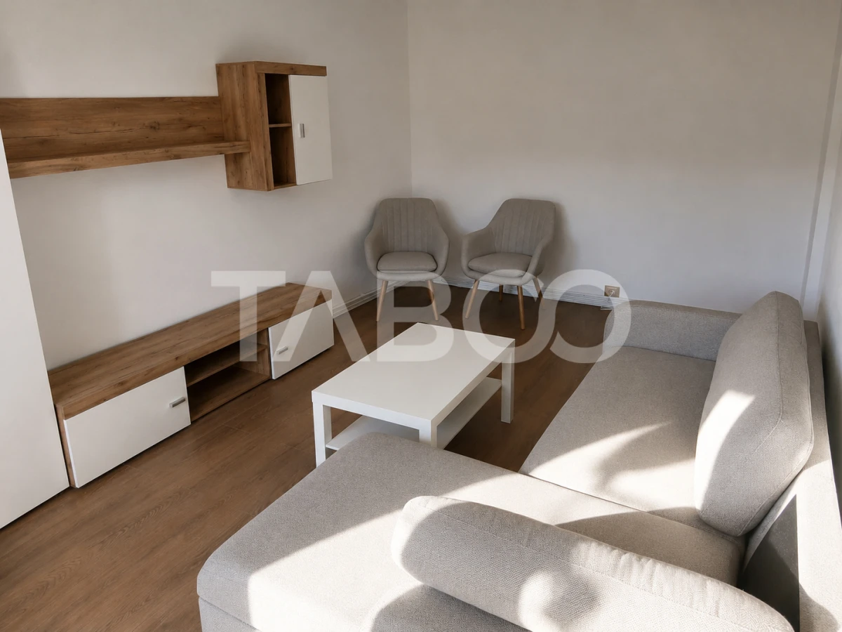 Apartament modern de inchiriat 3 camere balcon Cisnadie etajul 2 - 3