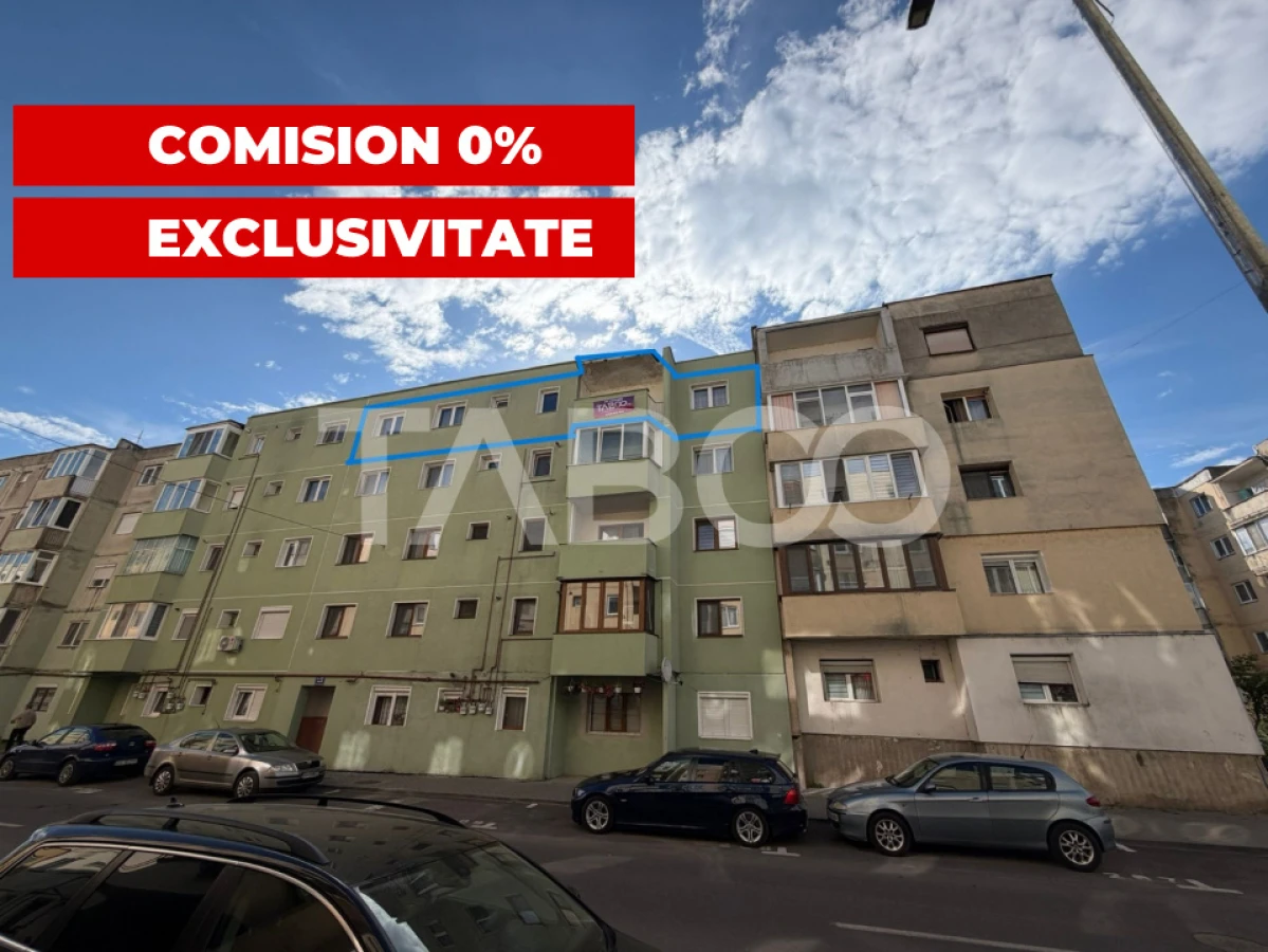 Apartament semidecomandat 4 camere 2 bai etaj 4 zona 1 Decembrie 1918 - 1
