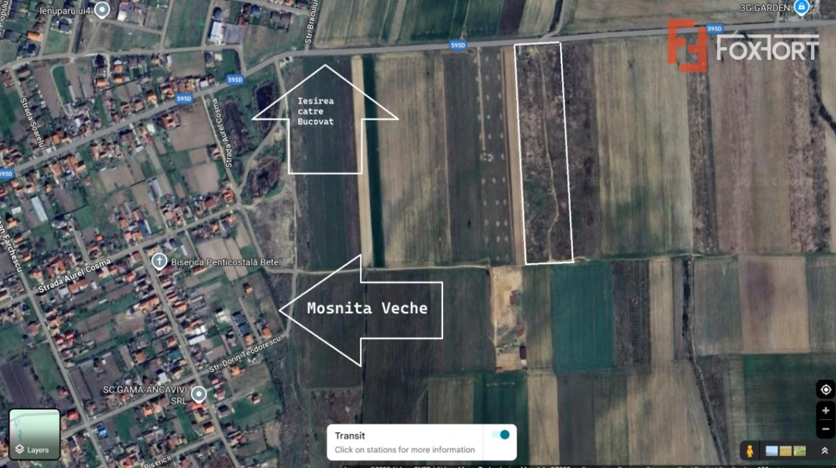 Teren de vanzare 15.100 mp, iesire la asfalt Mosnita Veche - 1