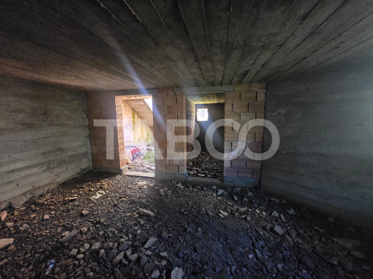 Teren de vanzare 436mp intravilan fundatie si proiect casa Rasinari - 6