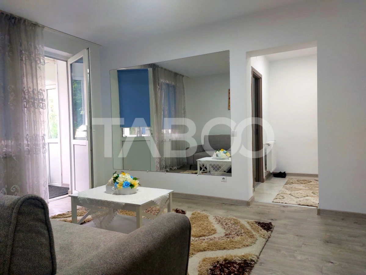 Apartament renovat recent 2 camere parter balcon zona Dioda Sibiu - 6
