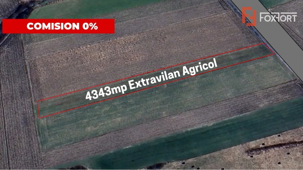 COMISION 0% Teren extravilan agricol, Utvin - 4343 mp - 1