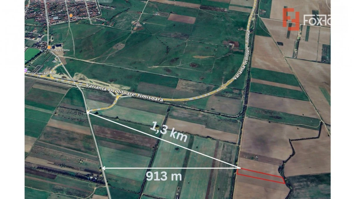 Teren extravilan arabil 10.707 mp - aproape de centura Timisoara Sud - 2