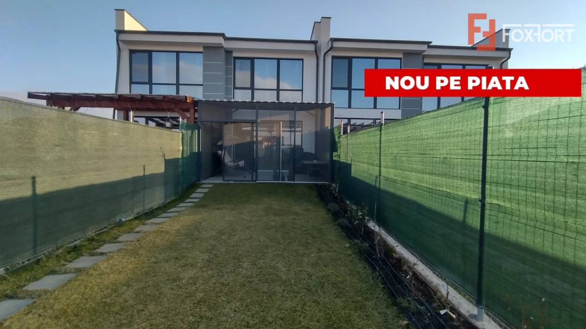 Casa insiruita, 4 camere, Sacalaz - arhitectura moderna, 2 locuri de parcare - 1