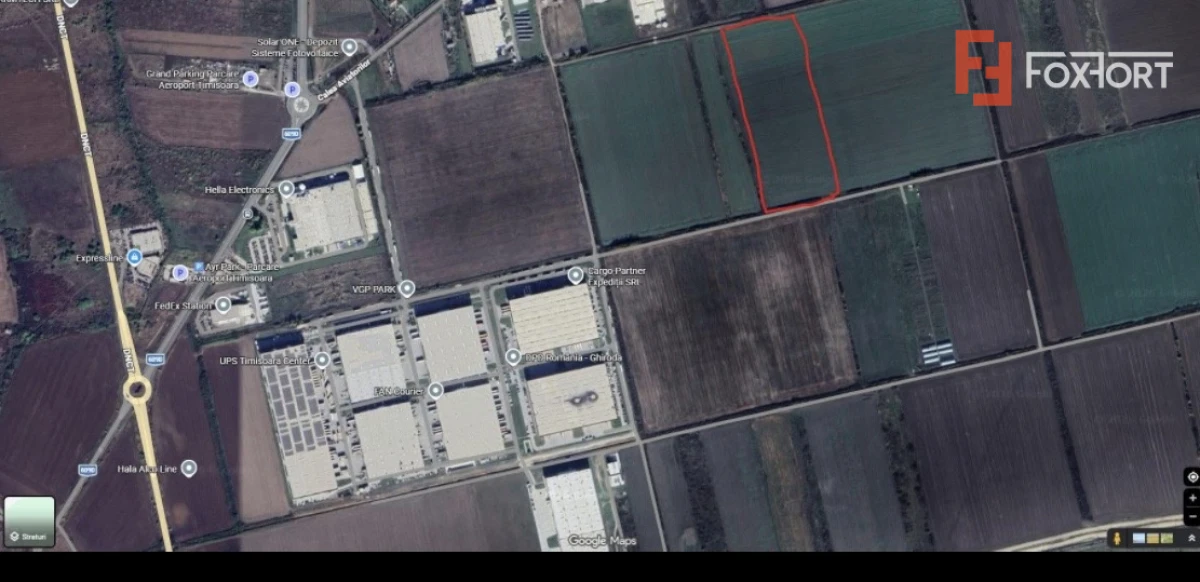 Teren de vanzare zona VGP Park, 23.020 mp, front stradal 58 ml - Ghiroda - 1