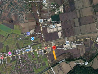 Teren extravilan de 8077 mp de vanzare in zona industriala Ghiroda