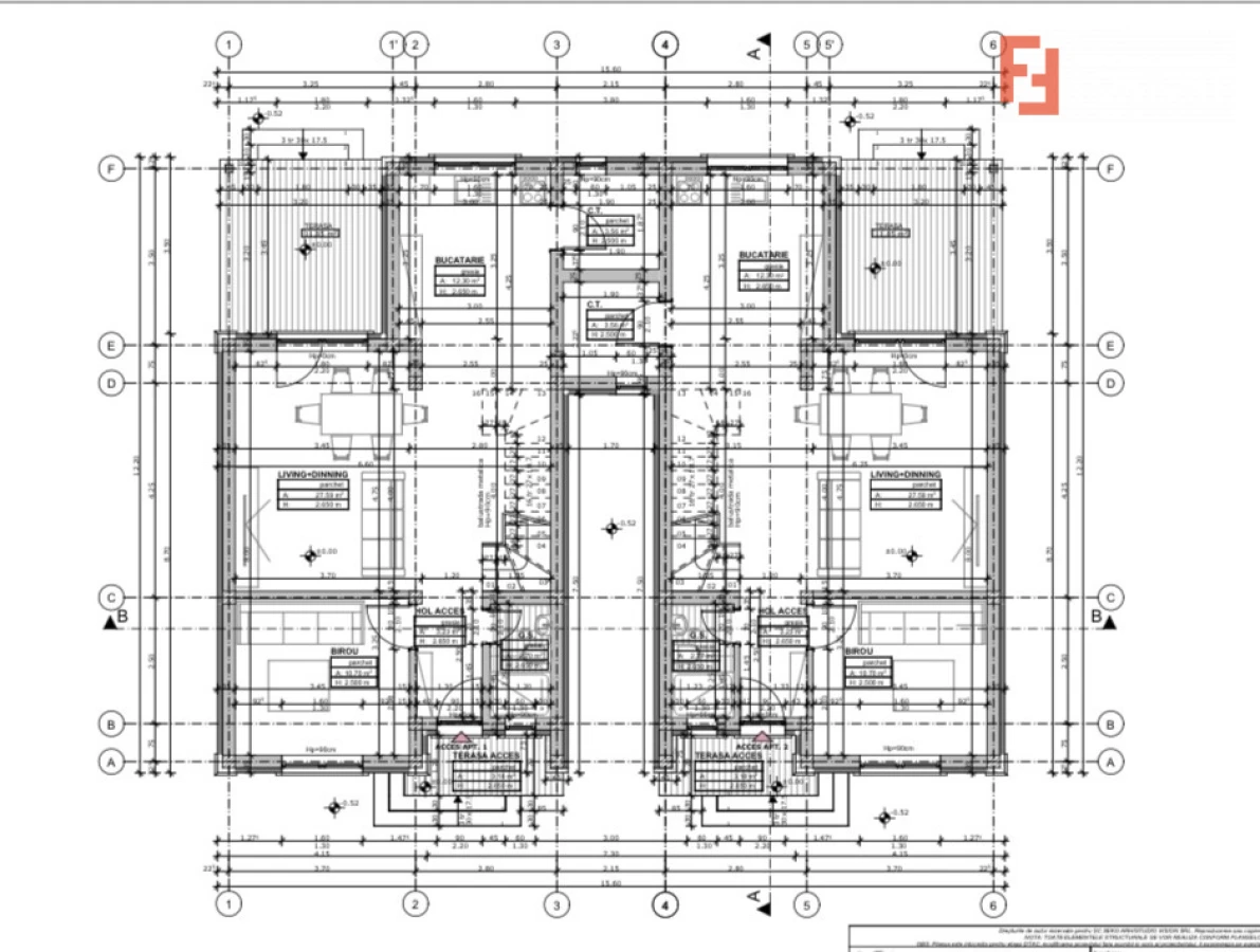 Duplex de vanzare, 4 camere despartit prin camera tehnica - Mosnita - 2