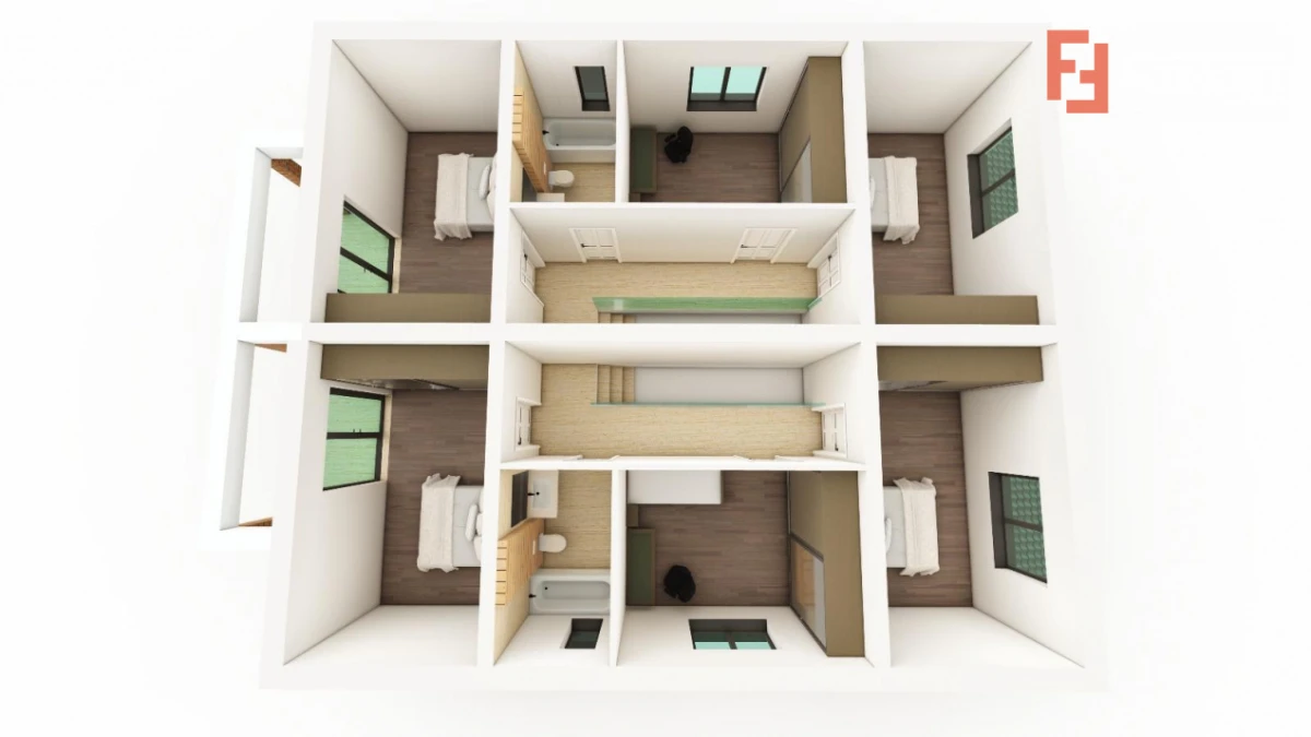 Duplex cu 5 camere si 300 mp teren, de vanzare in Sanmihaiu Roman - 2