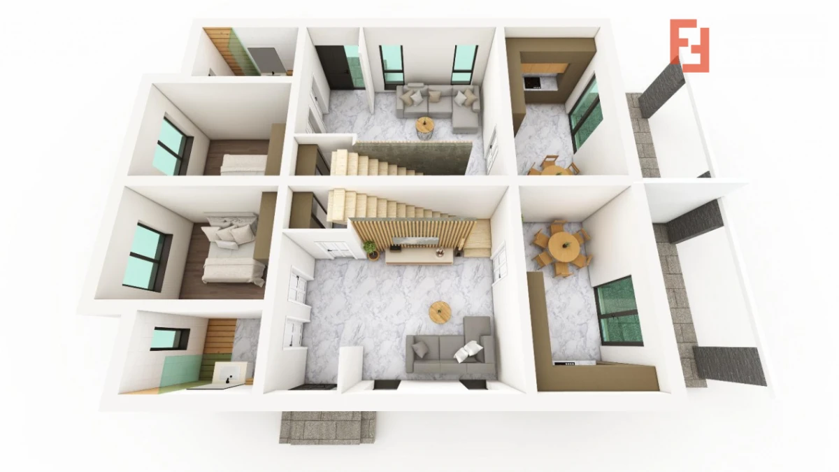 Duplex cu 5 camere si 300 mp teren, de vanzare in Sanmihaiu Roman - 1