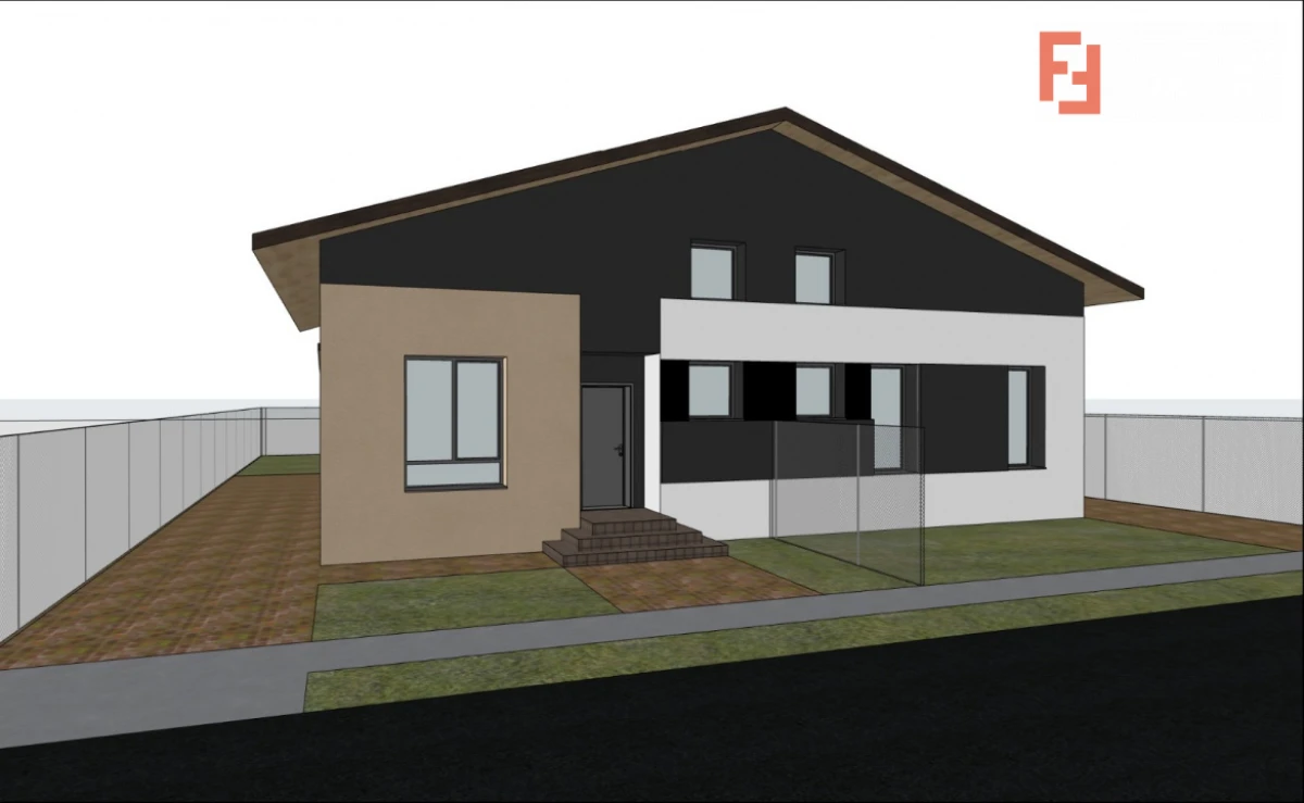Duplex cu 3 camere, 76 mp utili si 300 mp teren, de vanzare in Sacalaz - 1