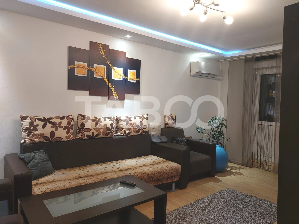 Apartament 55 mpu mobilat utilat 3 camere 2 balcoane pivnita Cisnadie - 4