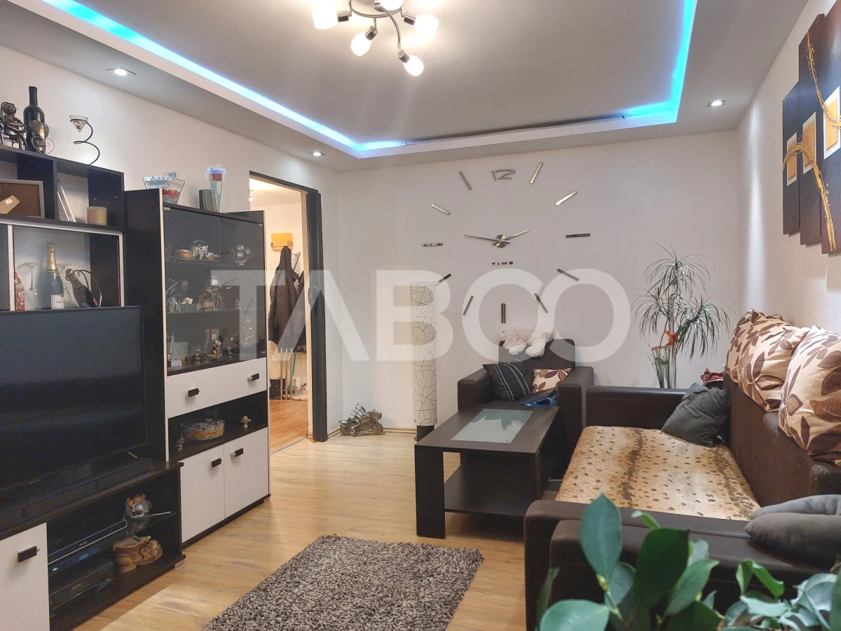 Apartament 55 mpu mobilat utilat 3 camere 2 balcoane pivnita Cisnadie - 3