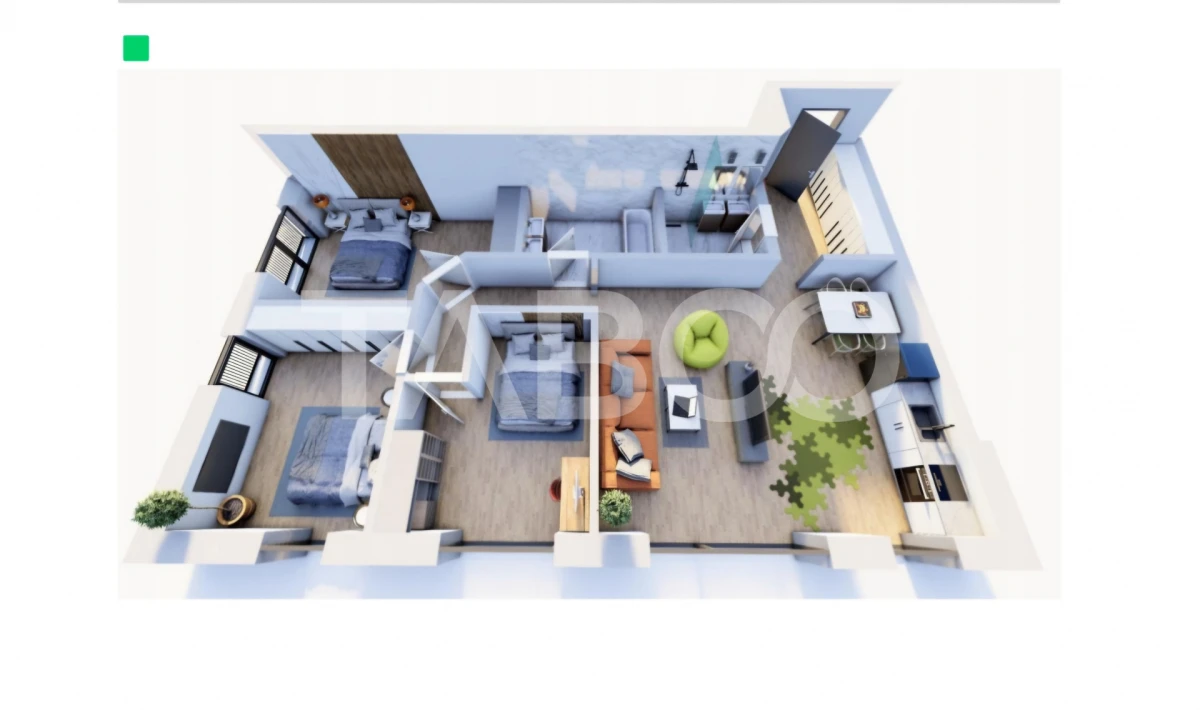 Apartament 4 camere decomanda 2 bai 95 mpu parcare Arhitectilor Sibiu - 1