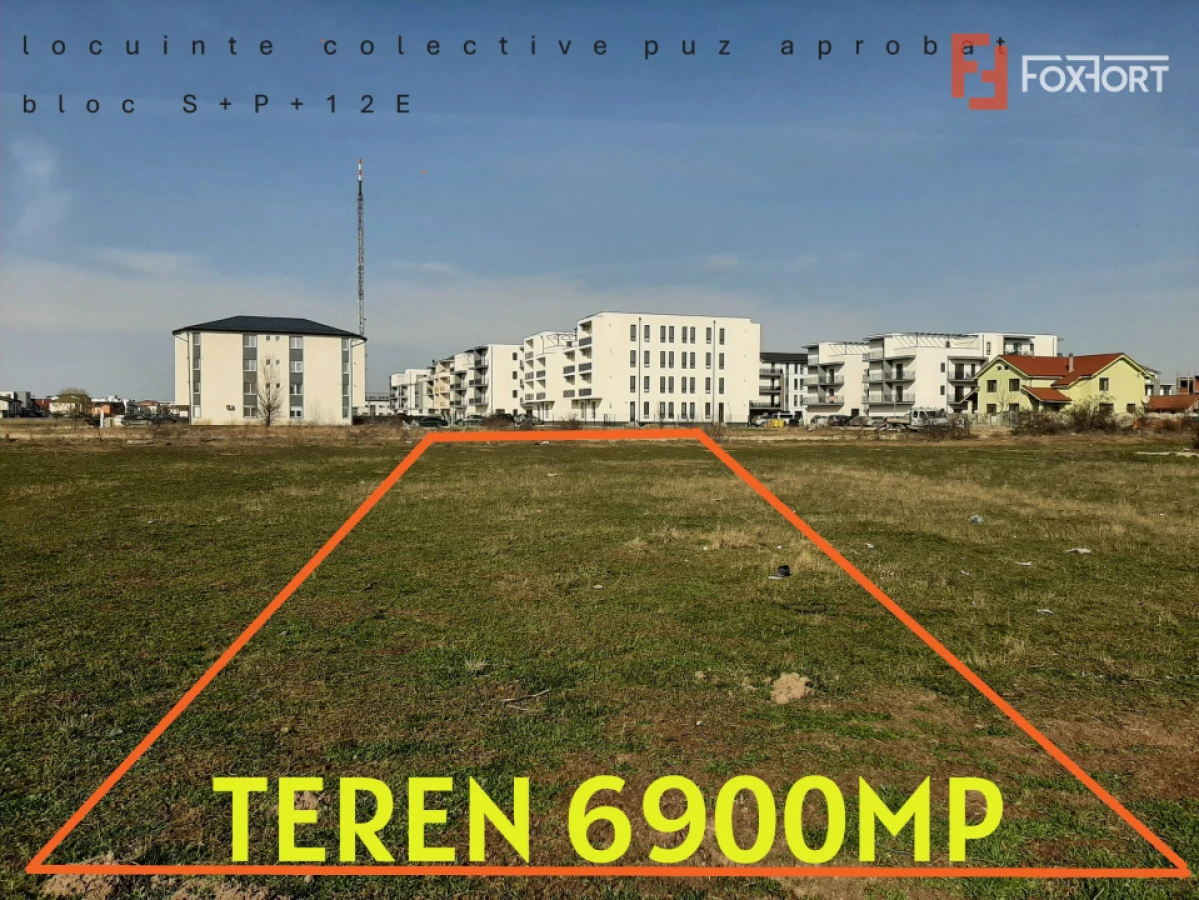 Teren locuinte colective /PUZ aprobat - Giroc - 1