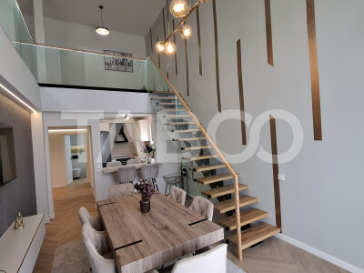 Penthouse lux ultrafinisat dotat si mobilat 2 nivele 131 mp si terasa