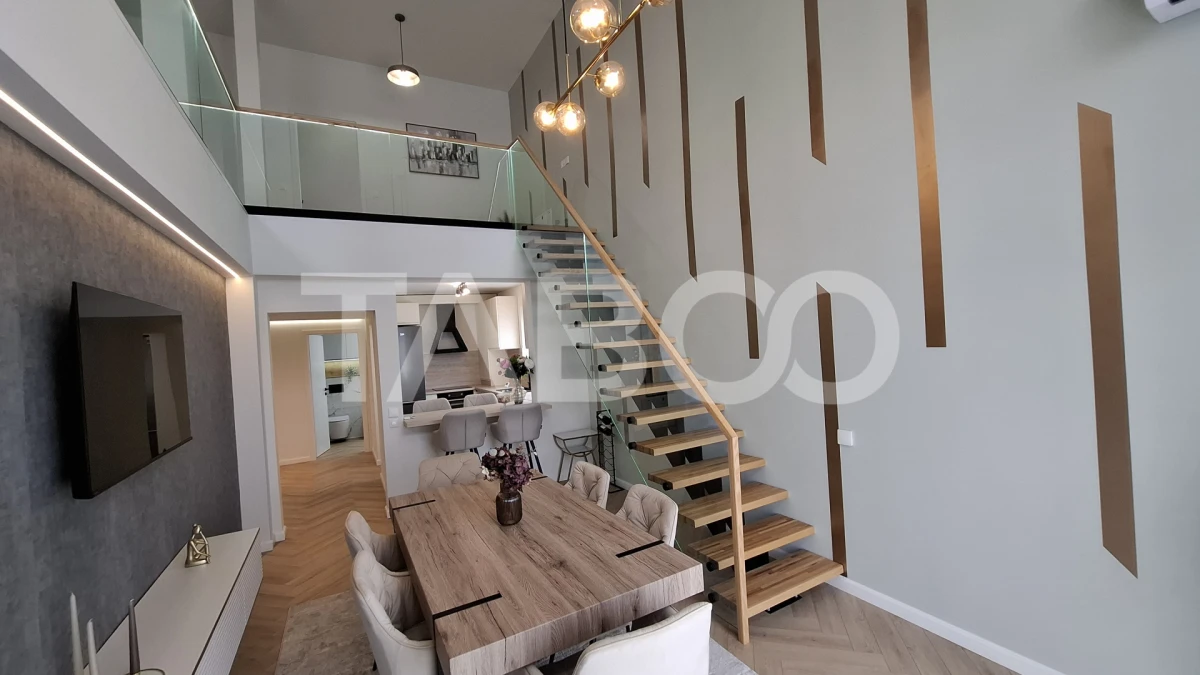 Penthouse lux ultrafinisat dotat si mobilat 2 nivele 131 mp si terasa - 1