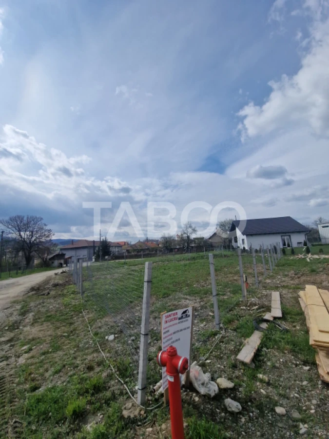 Teren intravilan cu utilitati 464 mp front 27 ml pentru casa Talmaciu - 3