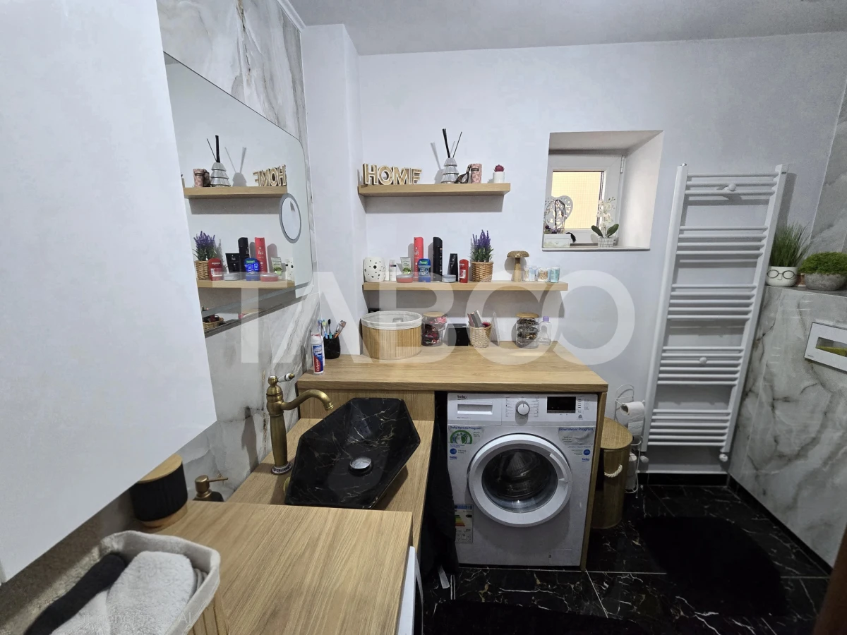 Casa mobilata de vanzare 150 mpu teren 450 mp garaj Piata Cluj Sibiu - 8