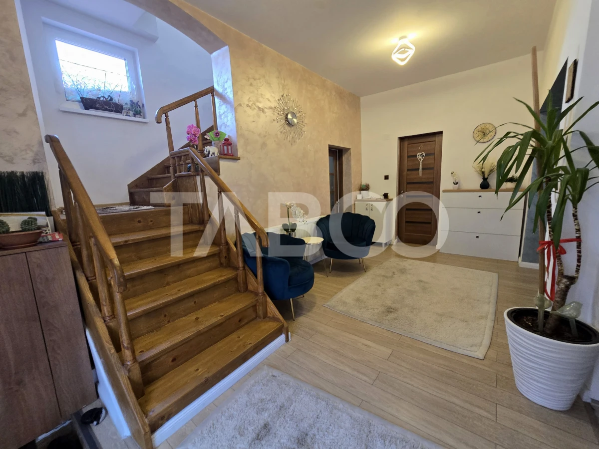 Casa mobilata de vanzare 150 mpu teren 450 mp garaj Piata Cluj Sibiu - 5
