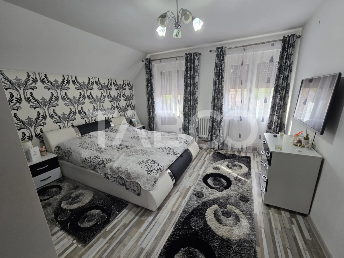 Casa mobilata de vanzare 150 mpu teren 450 mp garaj Piata Cluj Sibiu - 4