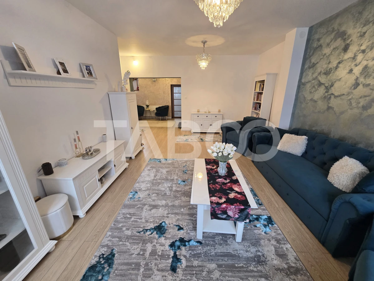 Casa mobilata de vanzare 150 mpu teren 450 mp garaj Piata Cluj Sibiu - 3