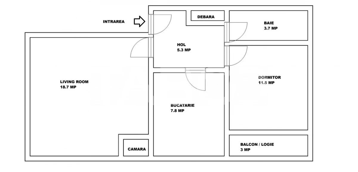 Apartament decomandat de vanzare 2 camere Strand etaj 4 acoperis - 3