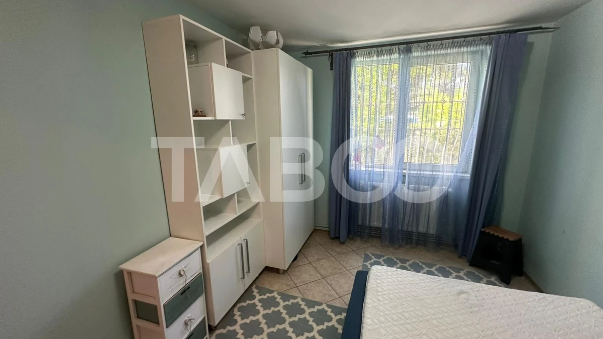 Apartament mobilat utilat 3 camere cu balcon zona Rahovei Sibiu - 5