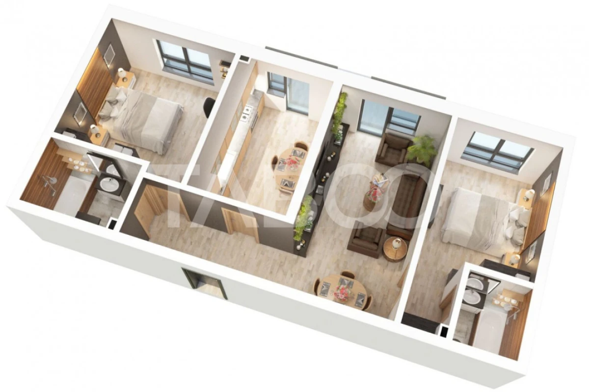 Apartament 3 camere balcon si loc parcare 2 bai Doamna Stanca Sibiu - 4