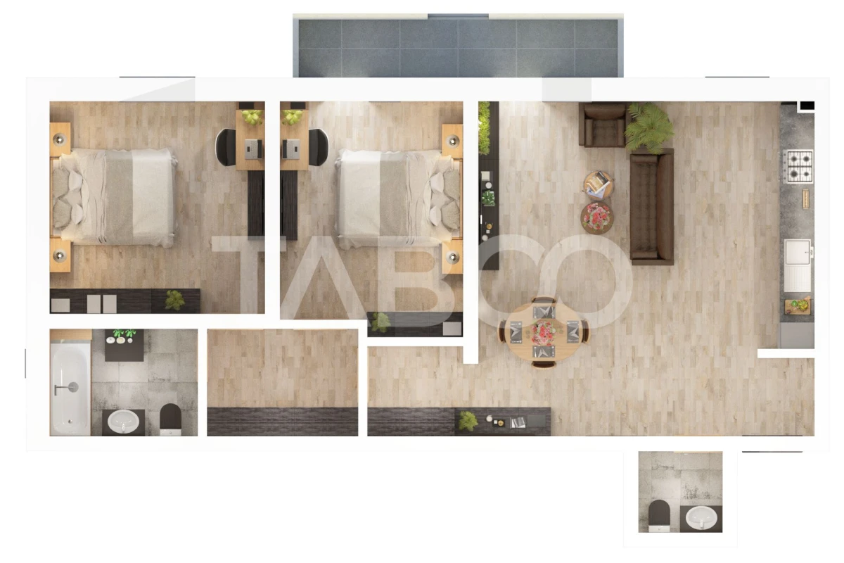 Apartament decomandat 3 camere 73mp 2 bai Comision 0 Doamna Stanca - 4