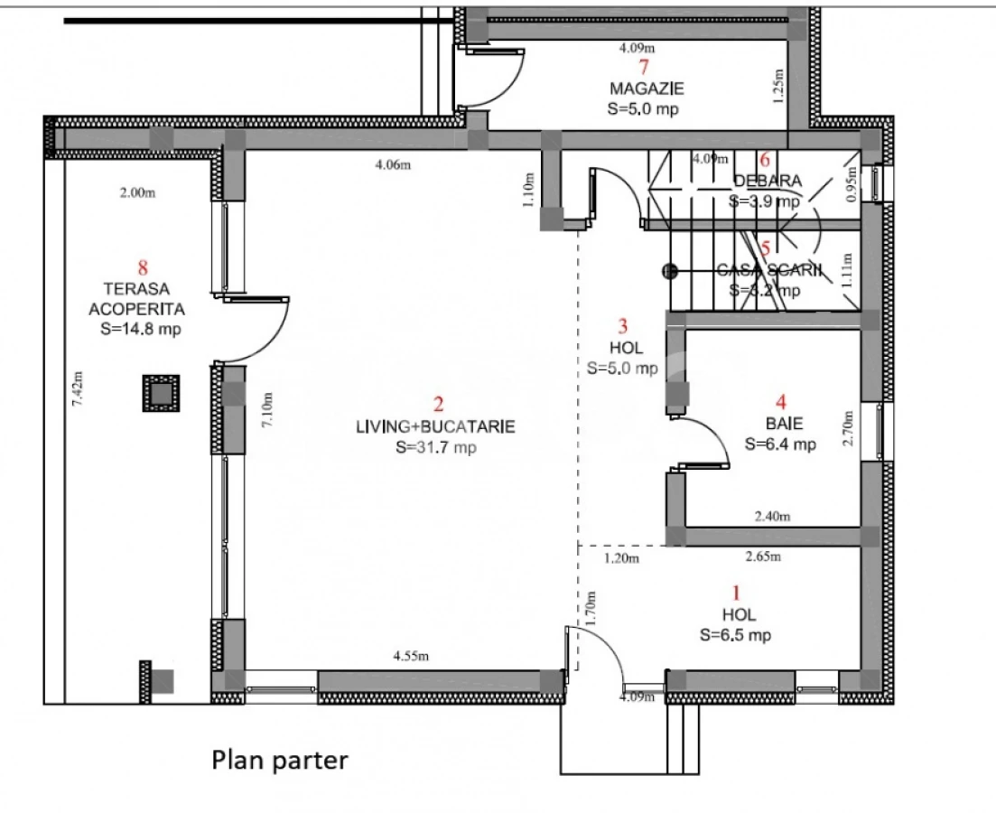 Casa de vanzare 4 camere 125mpu si 380mp curte libera in zona Selimbar - 5