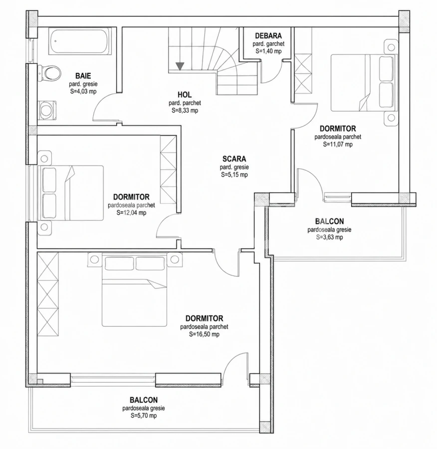 Casa de vanzare 4 camere 110mp 2 bai debara 2 parcari Arhitectilor - 2