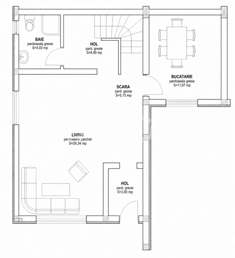Casa de vanzare 4 camere 110mp 2 bai debara 2 parcari Arhitectilor - 1