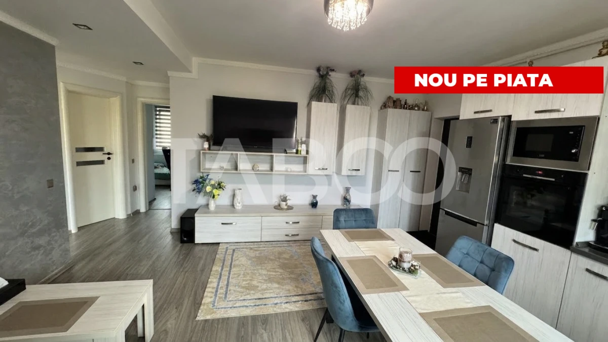 Apartament 3 camere de vanzare 54 MPU MOBILAT UTILAT PARCARE Selimbar - 3