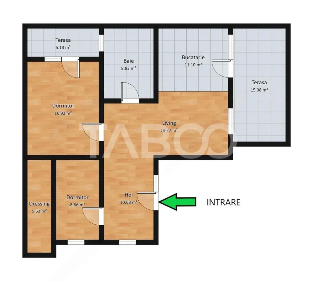 Apartament cu 3 camere de inchiriat in Sibiu zona Calea Dumbravii - 3