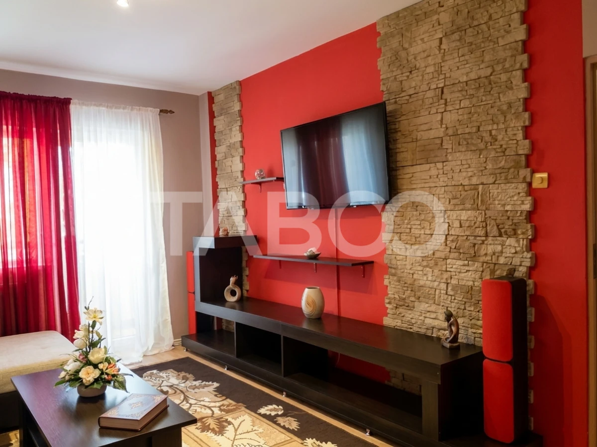 Apartament decomandat 3 camere 2 bai etaj 3 balcon zona buna Cisnadie - 3